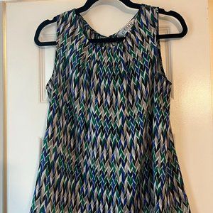 Kasper Printed Sleeveless Top